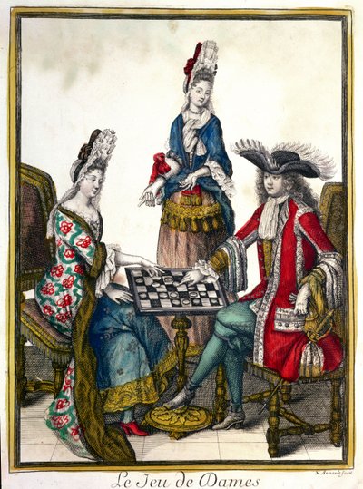 Le Jeu de Dames (Gioco della Dama), fine XVII secolo inizio XVIII da Nicolas Arnoult